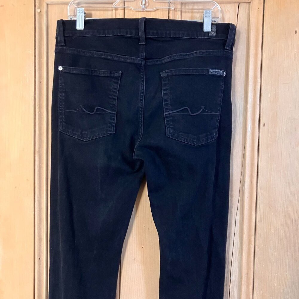 S7 For All Mankind Mens Vintage Y2K Slimmy S7 Jeans Size 34x32 Black Dark AN EXC - Picture 9 of 12